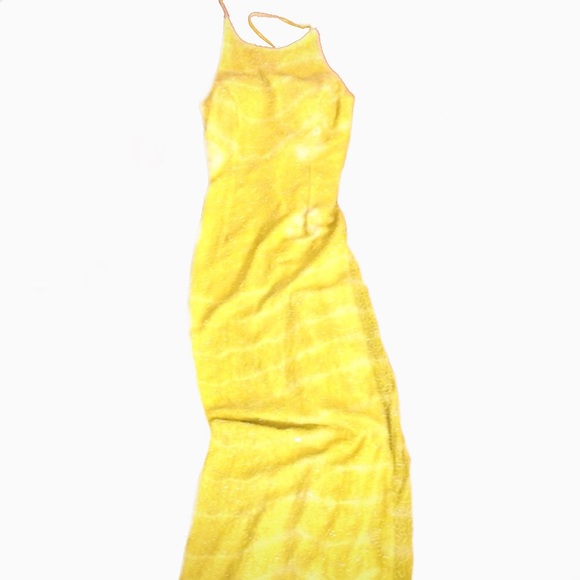 Papell Boutique Dresses & Skirts - Papell Stunning Sequins@Beads citron Sheer Overlay